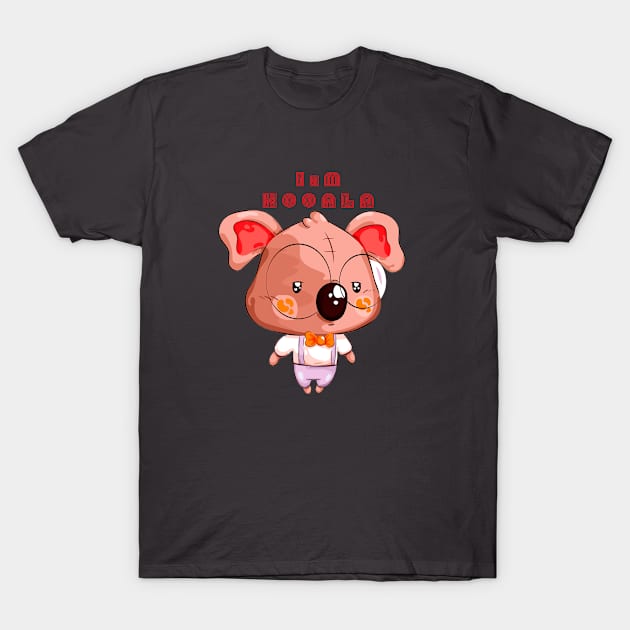 Cute Koala Cartoon Clothing T-Shirt by JeffDesign